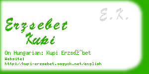 erzsebet kupi business card